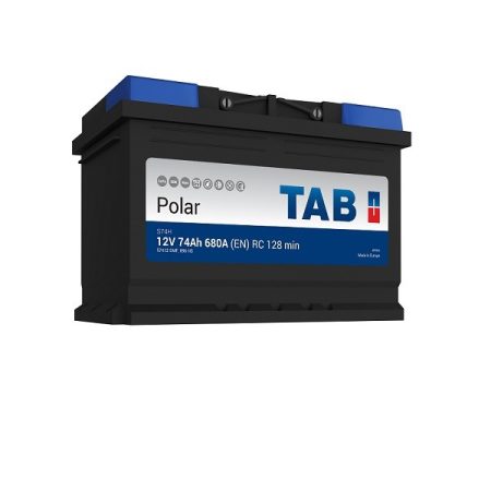 Batería de arranque TAB Polar 12v, 74ah – CCA 680ah, + derecha